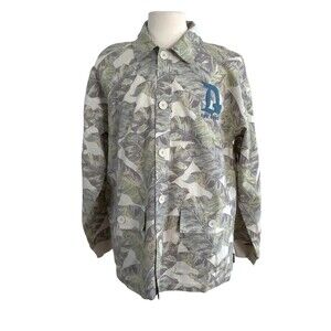 Disneyland Resort Spirit Jersey Shirt Jacket Tropical Palm Button Down Shacket L